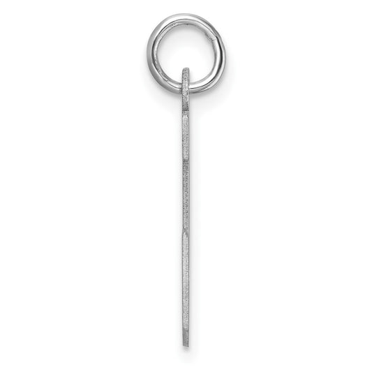 Large Sterling Silver Rhodium-plated Block Letter J Initial Charm