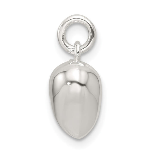 Sterling Silver Polished Puffed Heart Pendant
