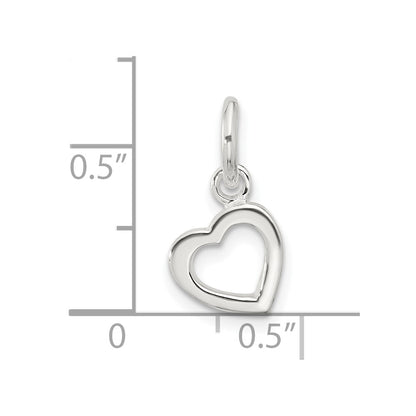 Sterling Silver Polished Open Heart Pendant