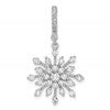 Sterling Silver Rhodium-plated CZ Snowflake Pendant