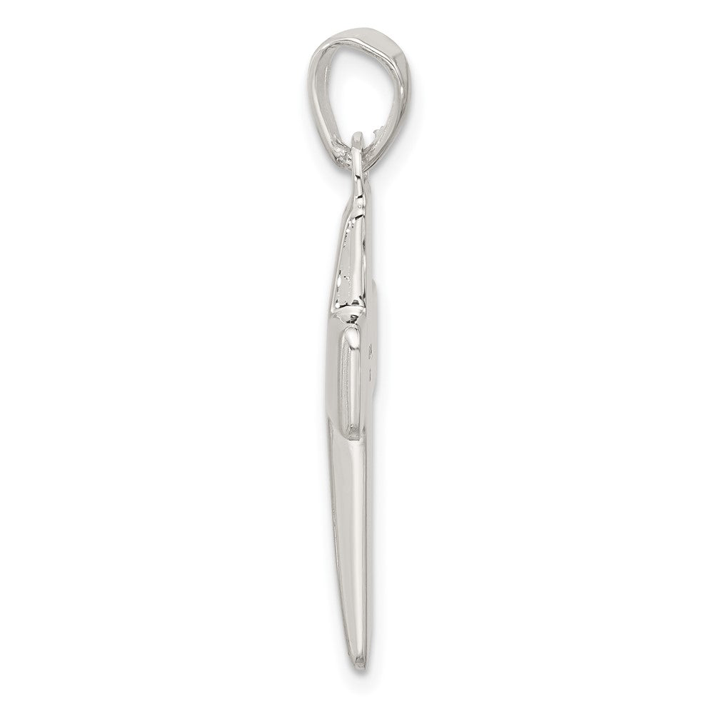 Sterling Silver Polished Cross Pendant