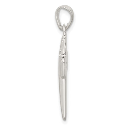 Sterling Silver Polished Cross Pendant