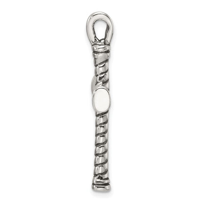 Sterling Silver Polished and Antiqued Cross Pendant