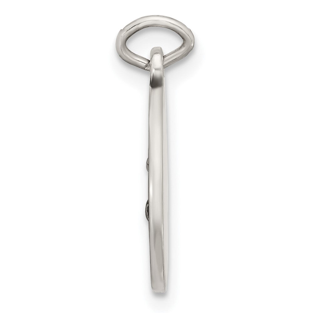 Sterling Silver Antiqued Solid Baptism Medal