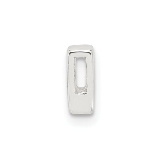 Sterling Silver E-coated Letter D Slide Charm