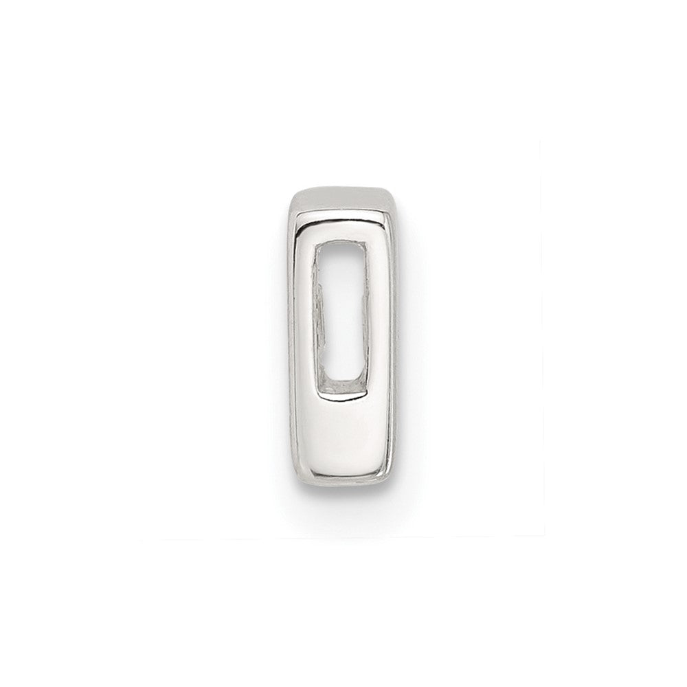 Sterling Silver E-coated Letter E Slide Charm