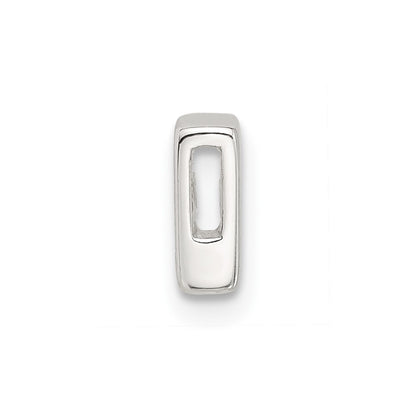Sterling Silver E-coated Letter E Slide Charm