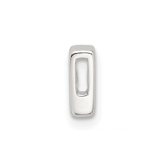 Sterling Silver E-coated Letter E Slide Charm