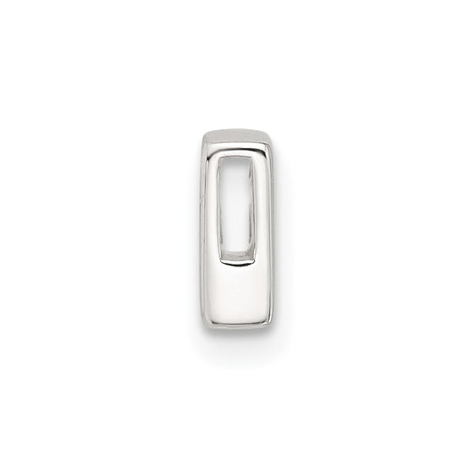 Sterling Silver E-coated Letter F Slide Charm