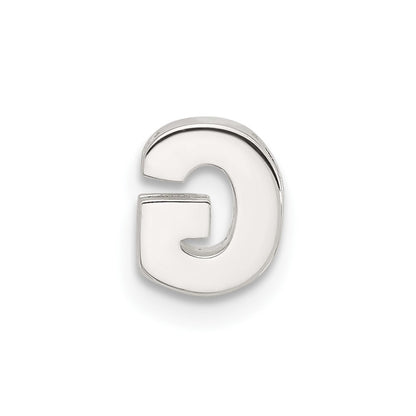 Sterling Silver E-coated Letter G Slide Charm