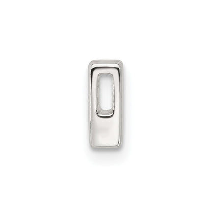 Sterling Silver E-coated Letter H Slide Charm