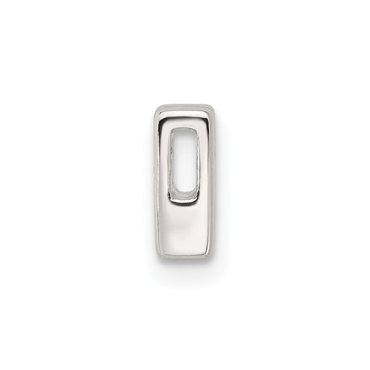 Sterling Silver E-coated Letter H Slide Charm