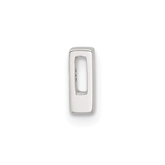 Sterling Silver E-coated Letter I Slide Charm