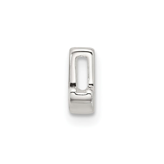 Sterling Silver E-coated Letter J Slide Charm