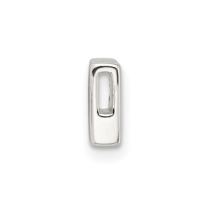 Sterling Silver E-coated Letter K Slide Charm