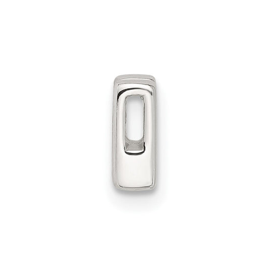 Sterling Silver E-coated Letter M Slide Charm