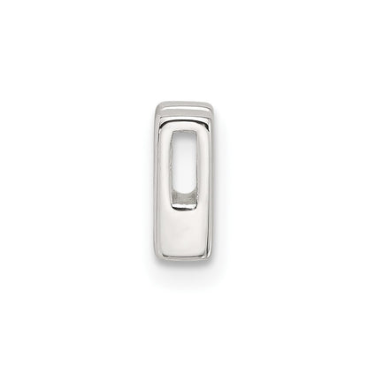 Sterling Silver E-coated Letter N Slide Charm