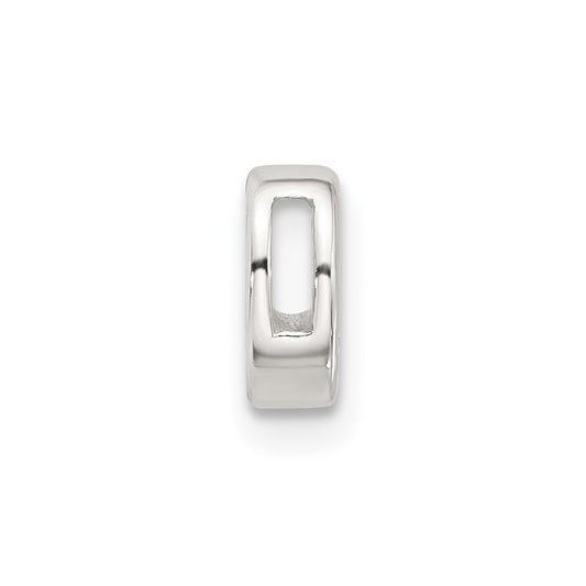 Sterling Silver E-coated Letter O Slide Charm
