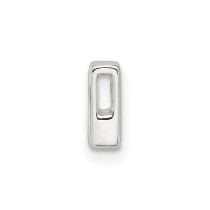 Sterling Silver E-coated Letter R Slide Charm