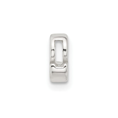 Sterling Silver E-coated Letter S Slide Charm