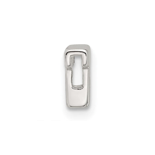 Sterling Silver E-coated Letter T Slide Charm