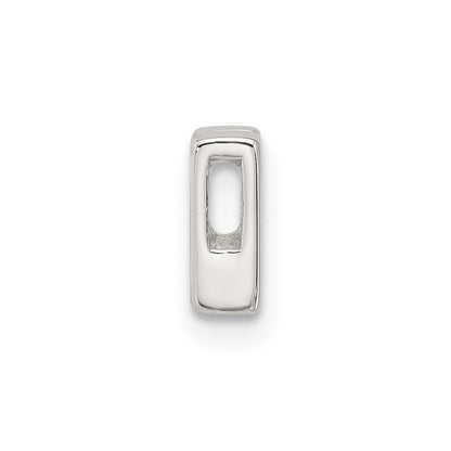 Sterling Silver E-coated Letter W Slide Charm