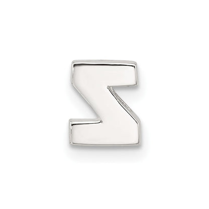 Sterling Silver E-coated Letter Z Slide Charm