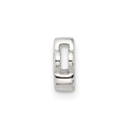 Sterling Silver E-coated Flower Slide Charm