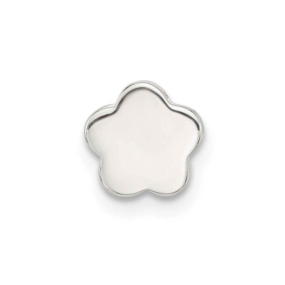 Sterling Silver E-coated Flower Slide Charm