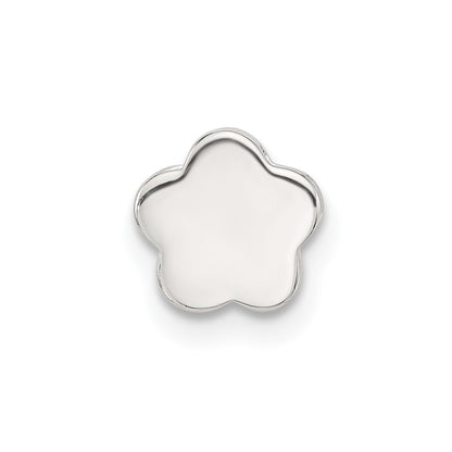 Sterling Silver E-coated Flower Slide Charm