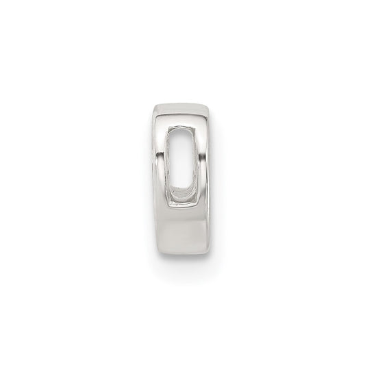 Sterling Silver E-coated Heart Slide Charm
