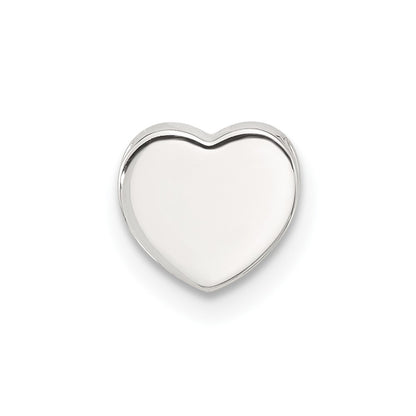 Sterling Silver E-coated Heart Slide Charm
