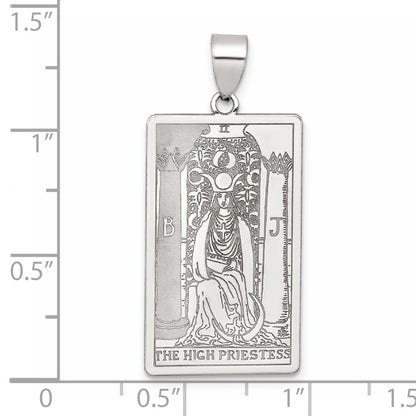 Sterling Silver The High Priestess Tarot Card Pendant
