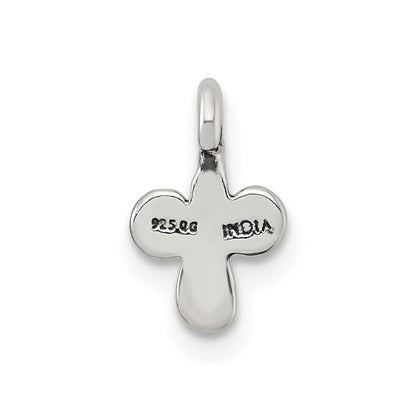 Sterling Silver Polished and Antiqued Fancy Charm