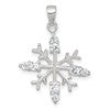Sterling Silver Polished CZ Snowflake Pendant