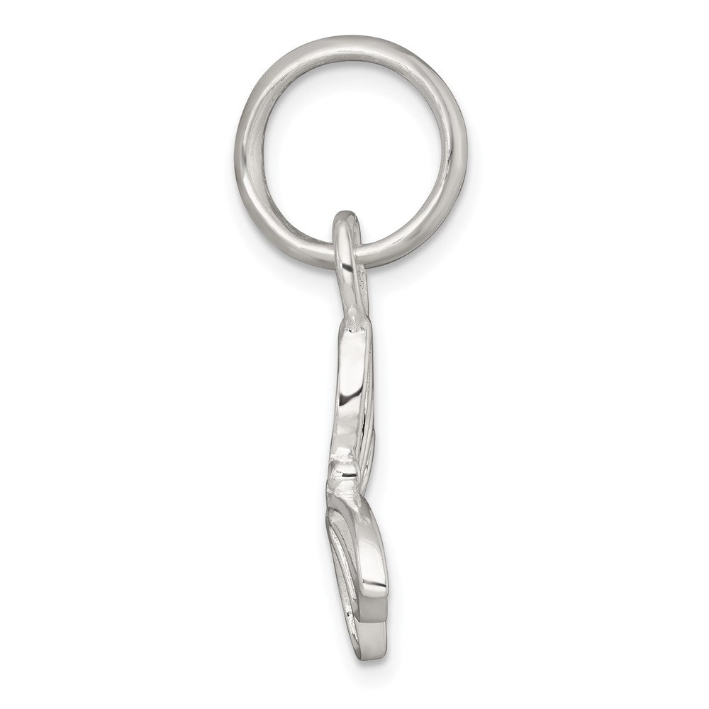 Sterling Silver Polished Cut-out Butterfly Pendant