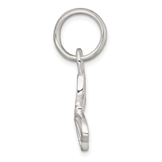 Sterling Silver Polished Cut-out Butterfly Pendant