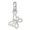 Sterling Silver Polished Cut-out Butterfly Pendant