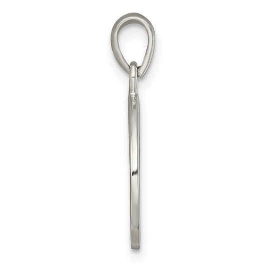 Sterling Silver Polished Black Enamel EVERY DAY IS A GIFT FROM GOD Cut Out Cross Disc Pendant