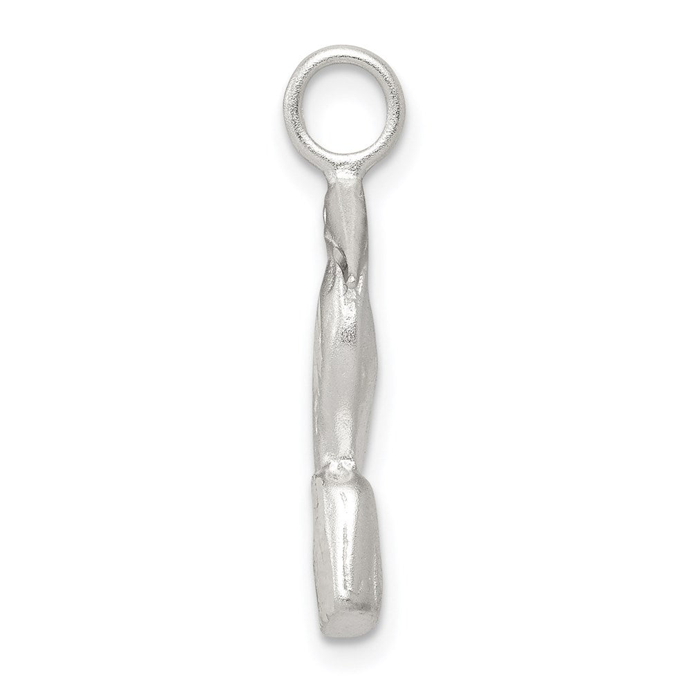 Sterling Silver Rhodium-plated On Graduation Day Disc Charm