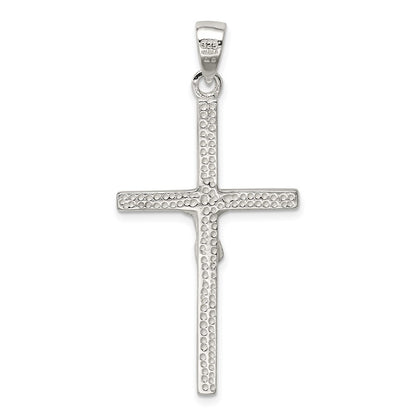 Sterling Silver Polished Crucifix Pendant