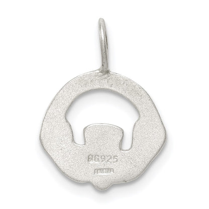 Sterling Silver Satin Claddagh Charm