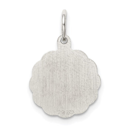 Sterling Silver Rhodium-plated Wedding Bells Disc Charm