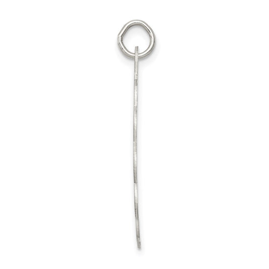 Sterling Silver Rhodium-plated Bride & Groom Disc Charm