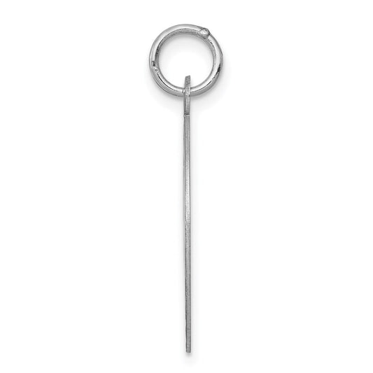 Sterling Silver Rhodium-plated Happy Anniversary Disc Charm