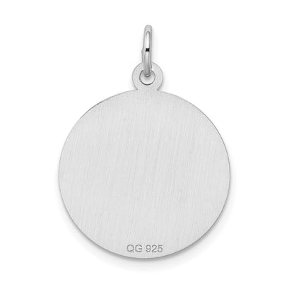 Sterling Silver Rhodium-plated My Best Friend Disc Charm