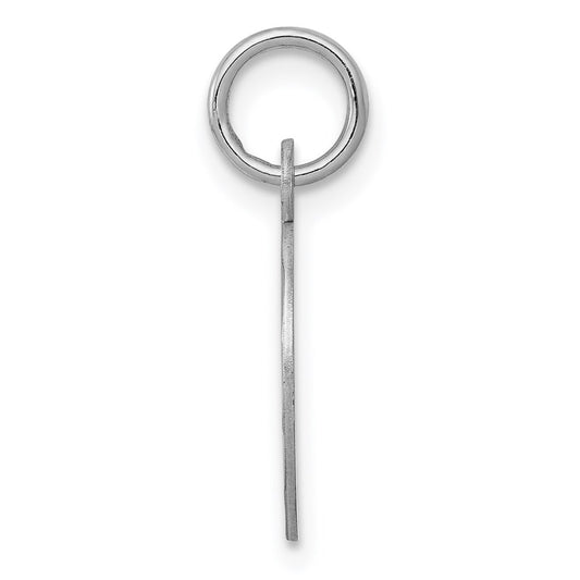 Sterling Silver Rhodium-plated Cross Disc Charm