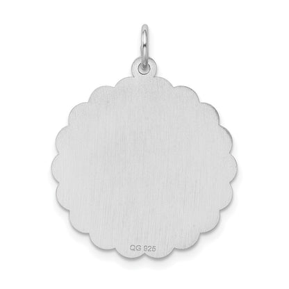 Sterling Silver Rhodium-plated Happy Birthday Disc Charm