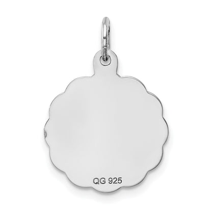 Sterling Silver Rhodium-plated Its a Boy Charm