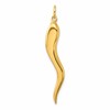 Sterling Silver Gold-tone Polished Italian Horn Pendant